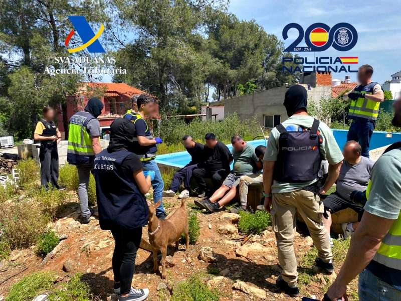 Imagen facilitada por el operativo policial.
