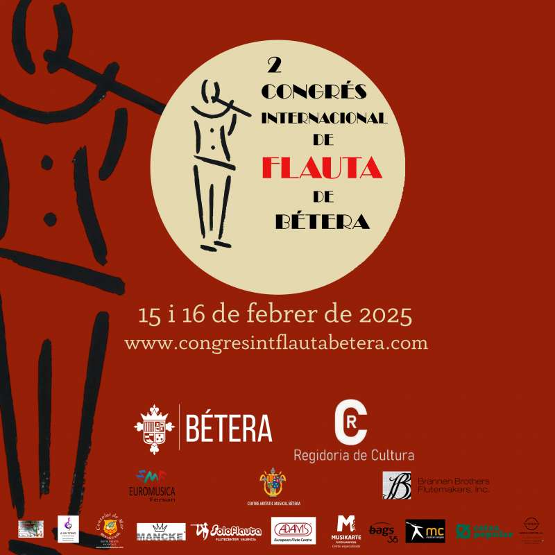 Cartell del II Congrs Internacional de Flauta de Btera. EPDA