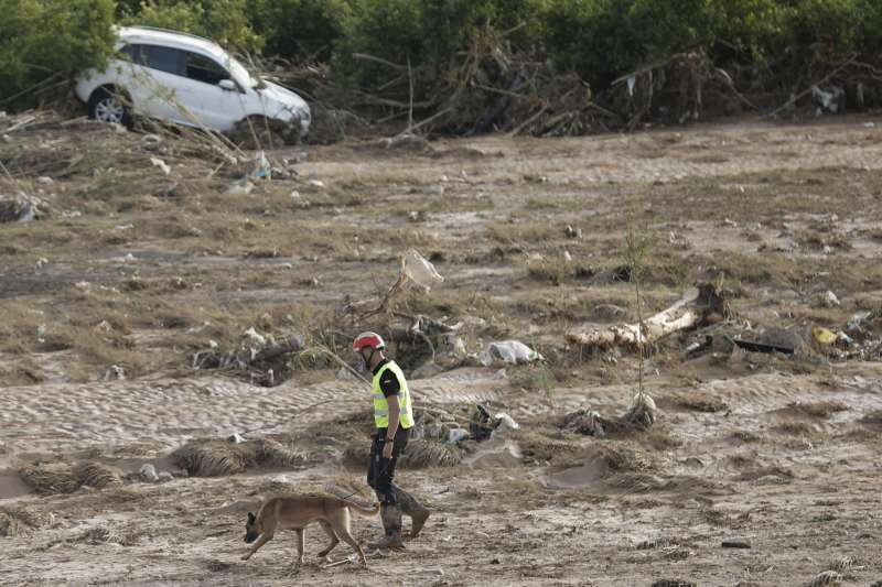 Efectivos de la Unidad Militar de Emergencias (UME) trabajan en la bsqueda de desaparecidos. EFE Manuel Bruque
