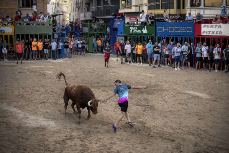 Un festejo de bous al carrer. EFE/ Biel Aliño/Archivo
