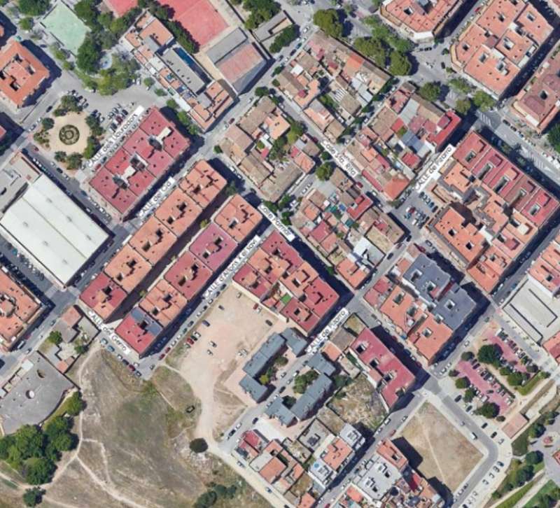 Una vista aérea del barrio de Santa Rita en Paterna. EPDA