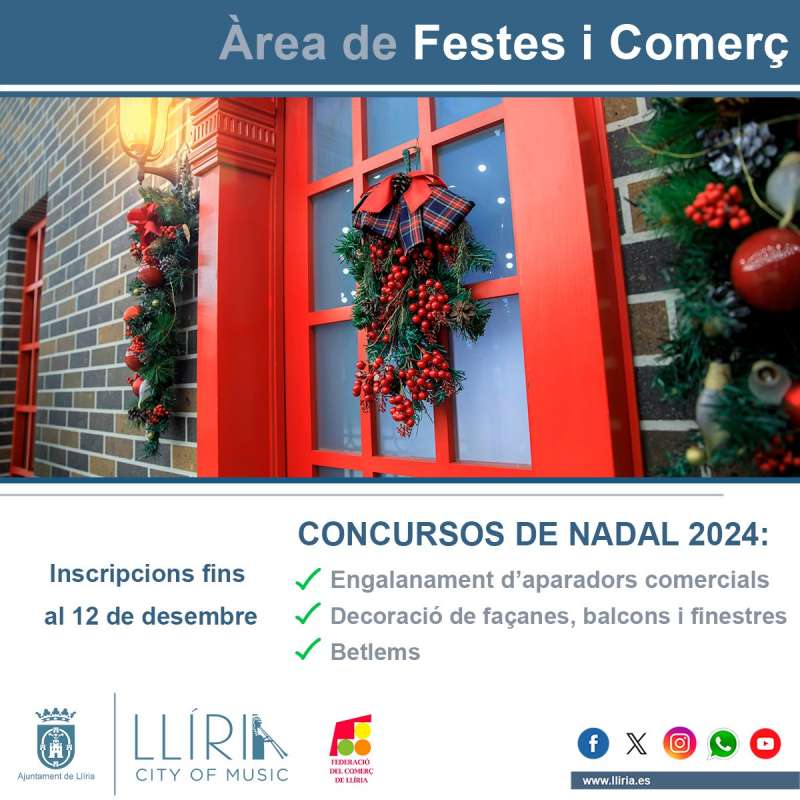 Cartell dels concursos de Nadal de Llria. EPDA