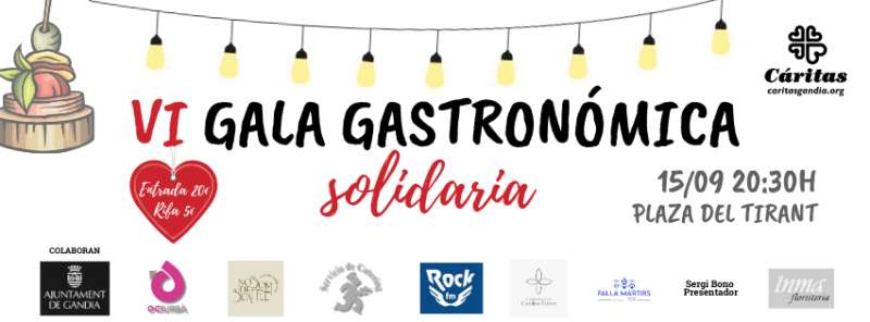 Cartell de la VI Gala Gastronmica de Critas.EPDA