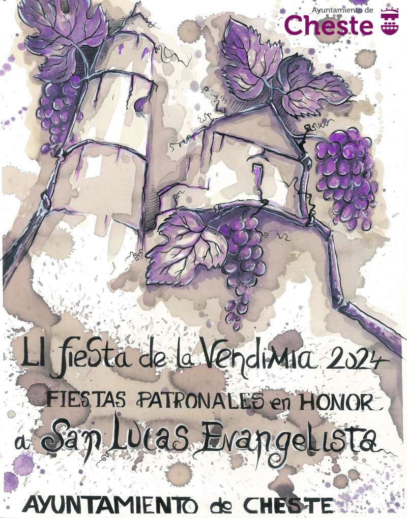 Cartel Fiesta de la Vendimia de Cheste.EPDA