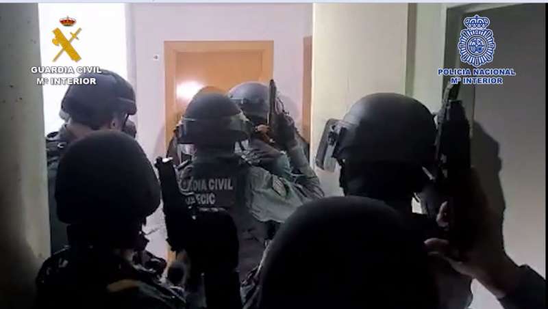 Captura del vídeo compartido por la policía. /EPDA