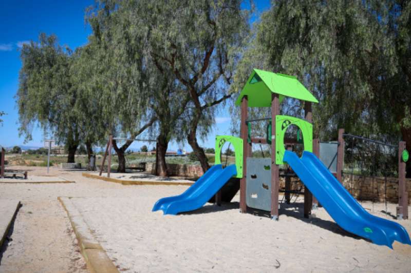 Una part del nou parc al carrer Sant Pancra�.EPDA