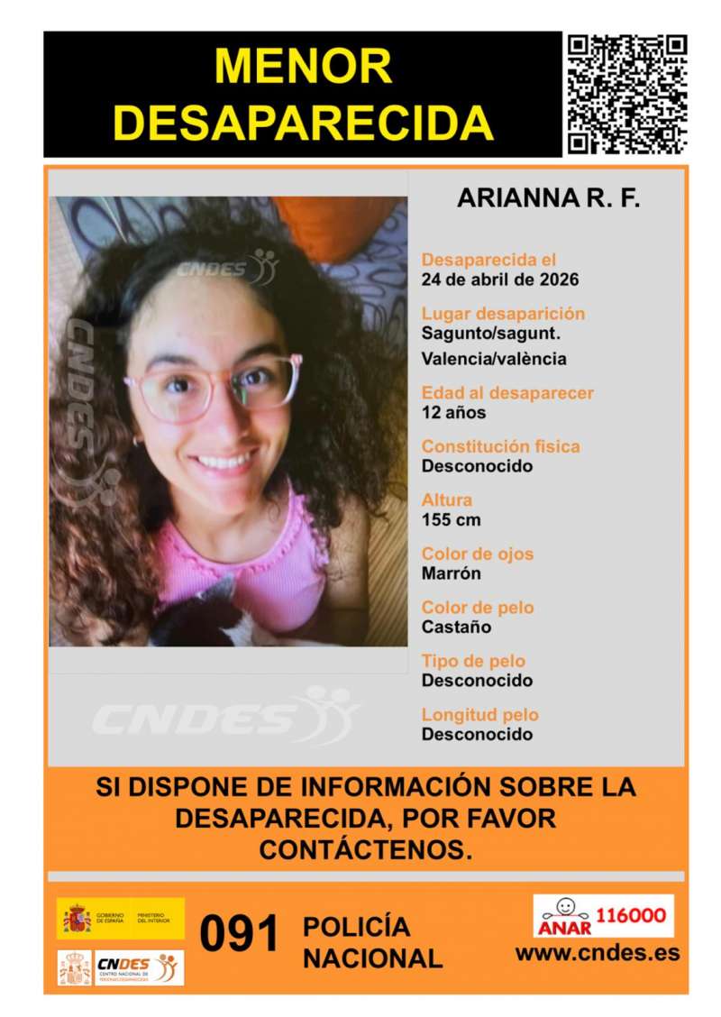 Cartel difundido por la desaparici�n.  EPDA 