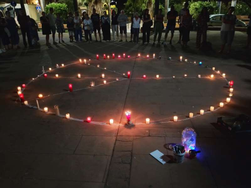 Acte de solidaritat per Palestina  Foto: Ajuntament dOlocau 