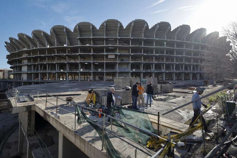 El Nou Mestalla el da delreinicio de las obras tras casi 16 aos paradas. EFEBiel Alio
