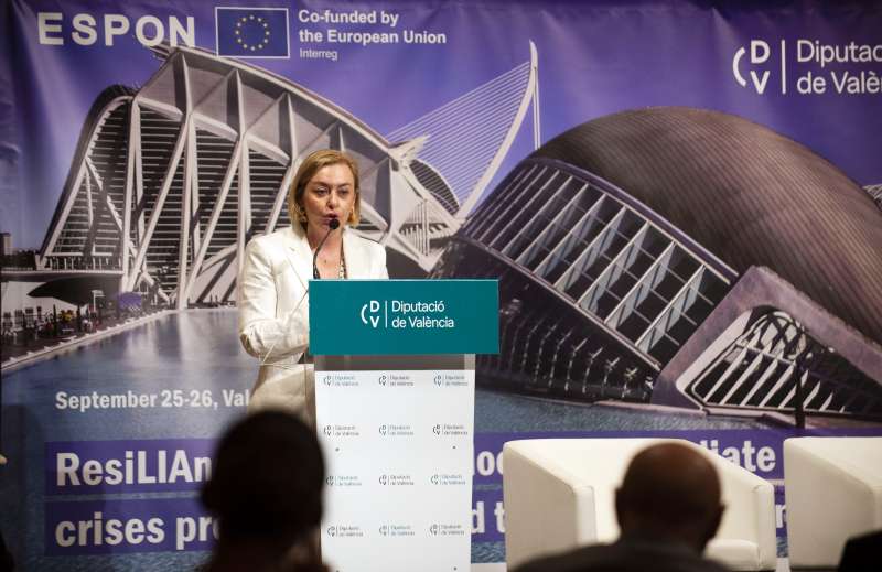 La vicepresidenta de la Diputacin de Valencia, Natlia Enguix, en su intervencin.EPDA