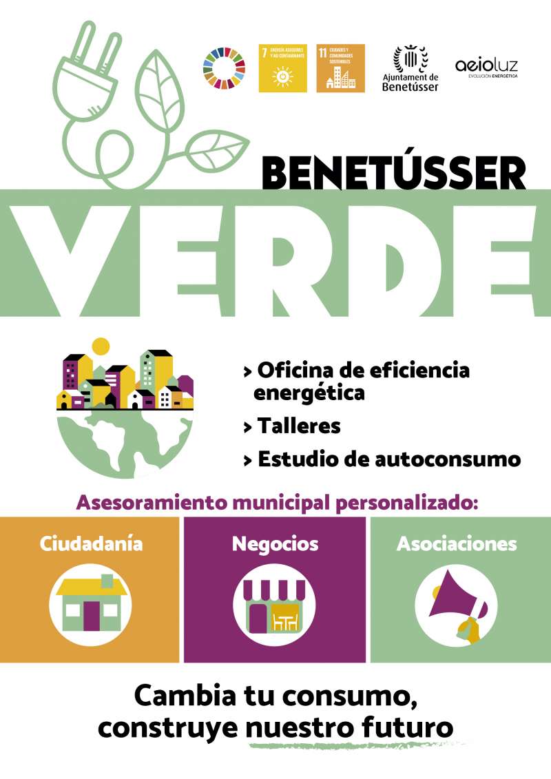 Cartel promocional de la iniciativa medioambiental del Ayuntamiento de Benetússer.