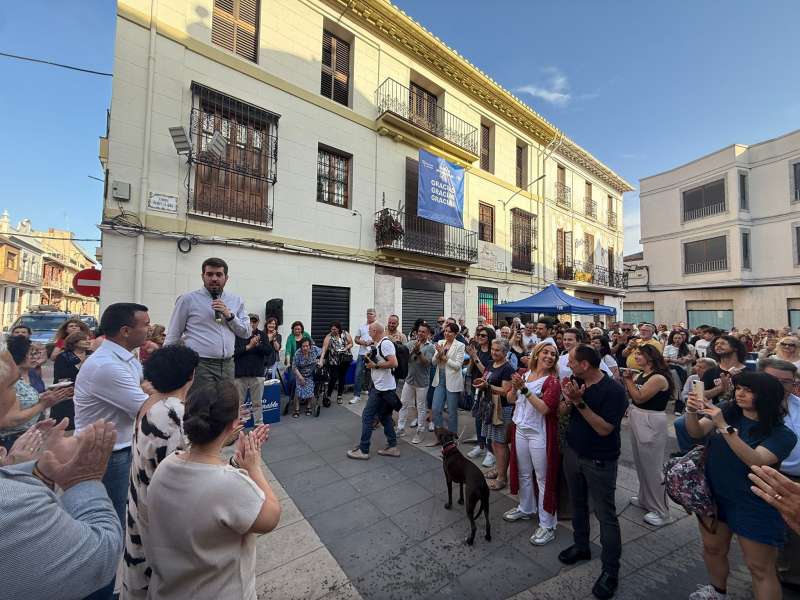 Un momento del acto celebrado en la Placeta Giner. EPDA
