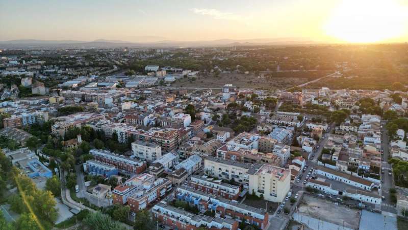 Una vista area del municipio de Rocafort. EPDA