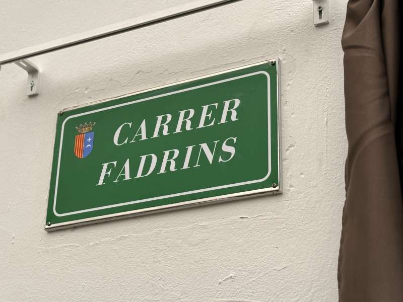 Placa del carrer Fadrins.EPDA