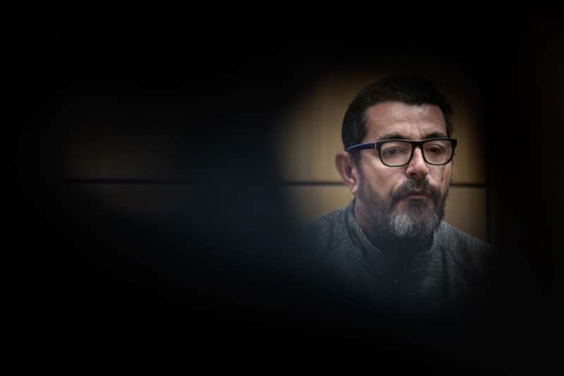 Momento del juicio a Jos Antonio A.C., de 47 aos, que asest 27 cuchilladas a su hijo de 11 aos en abril de 2022 para causar el mayor dolor posible a su exesposa. EFEManuel Bruque
