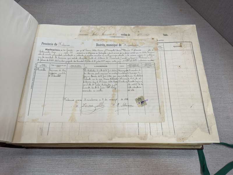 Padrón de Riqueza de 1877, documento histórico de Massalavés./EPDA