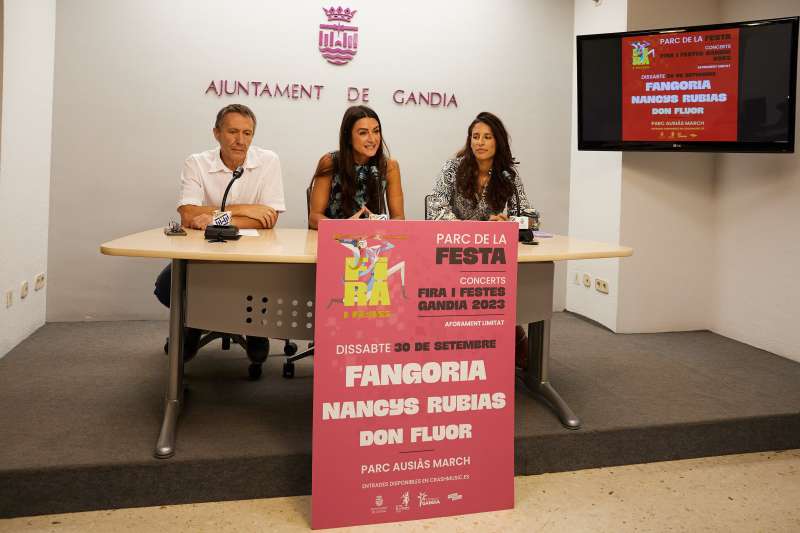 Presentació dels concerts de la Fira i Festes 2023 de Gandia. /EPDA