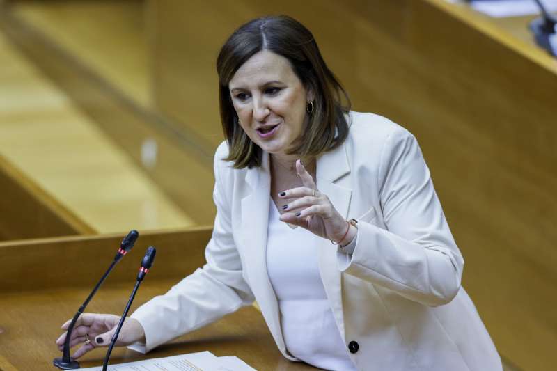 La Portavoz del grupo popular, Maria JosÃ© CatalÃ¡, interviene en la sesiÃ³n de control en Les Corts Valencianes.EFE/ Biel AliÃ±o
