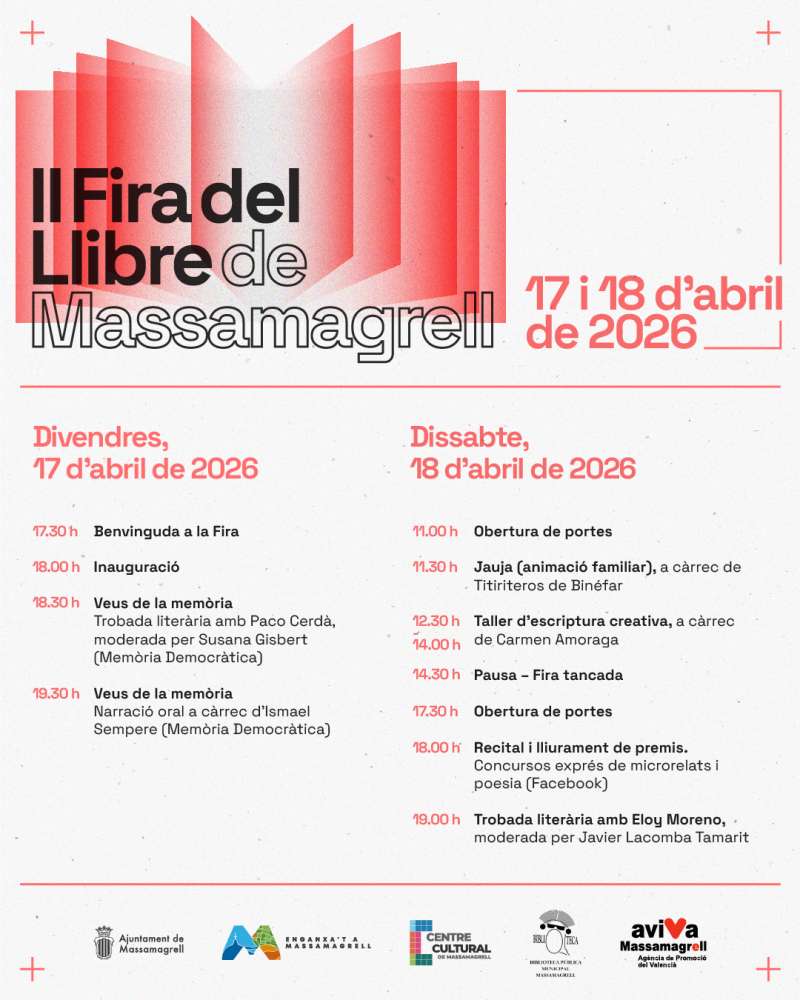 Cartel anunciador de la II Fira del Llibre de Massamagrell.EPDA