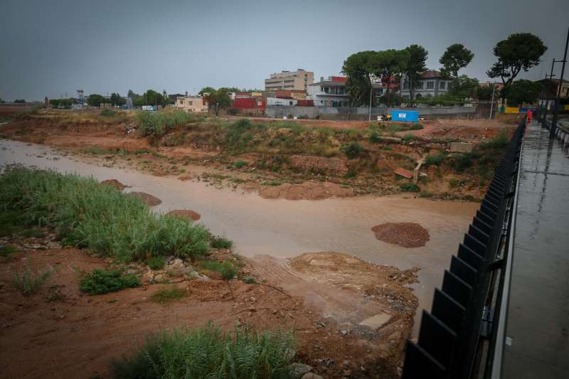 Barranc del Poio tras el temporal a laltura de Torrent.EPDA