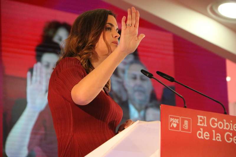 Sandra Gómez, durante un acto del PSOE./LAURA FLORENTINO