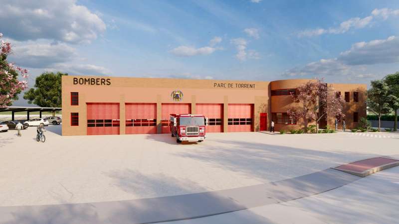 Aix� quedar� el renovat Parc de Bombers de Torrent.EPDA