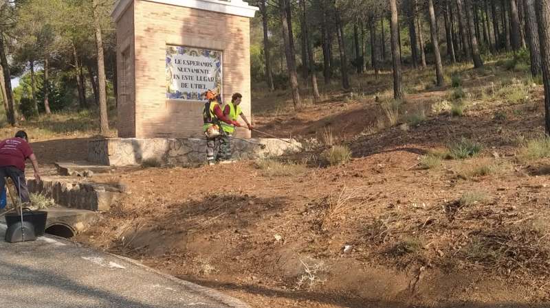 Trabajos de acondicionamiento  Foto: Ayuntamiento de Utiel