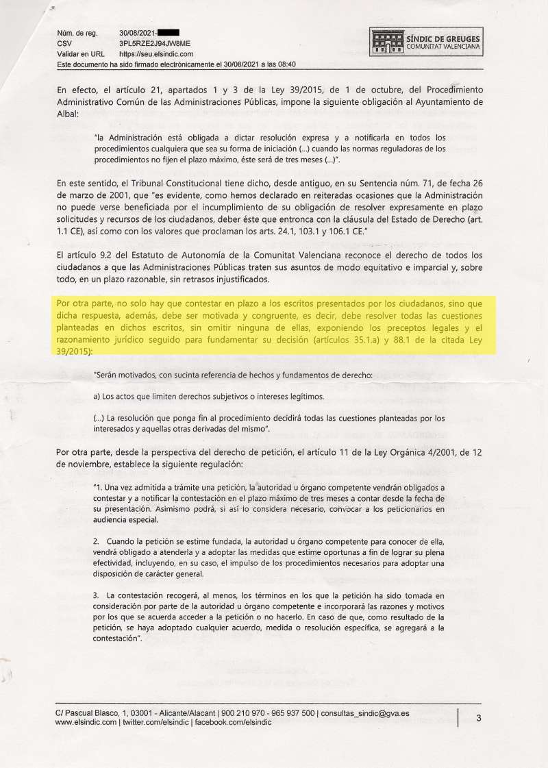Uno de los documentos aportados por el PP. EPDA