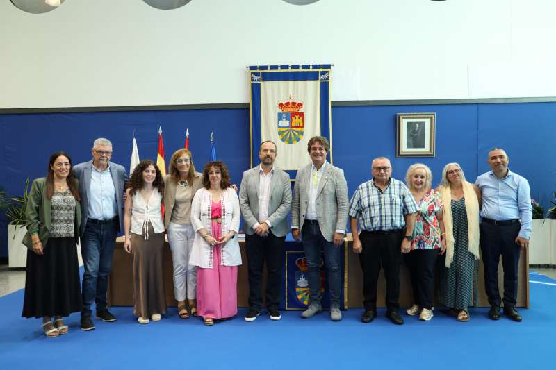 El alcalde de Aldaia, Guillermo Lujn, en la recepcin oficial en Fuenlabrada. EPDA
