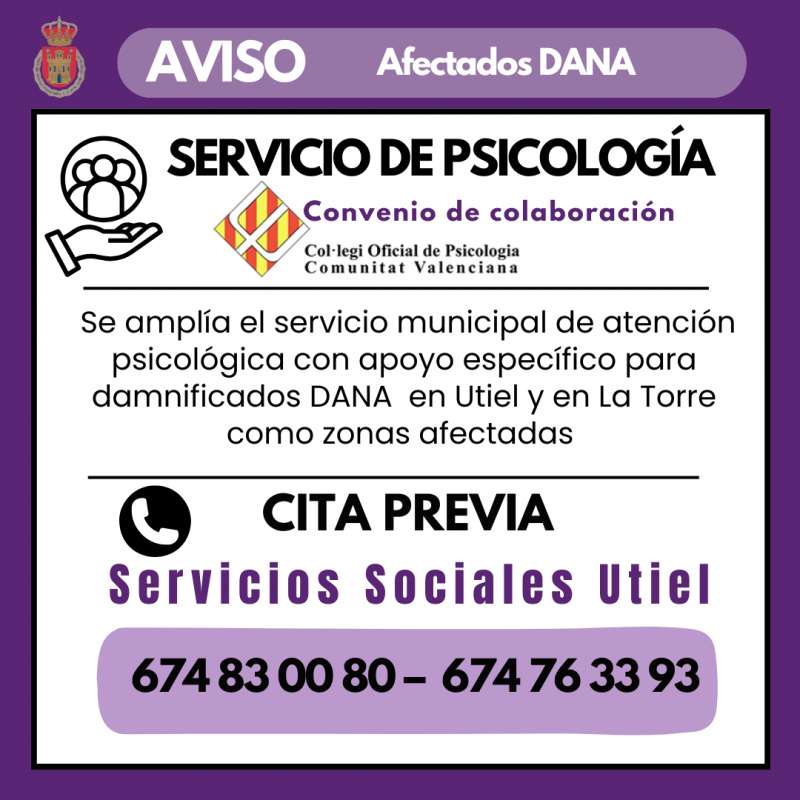 Servicio de psicologa DANA Utiel.  EPDA 