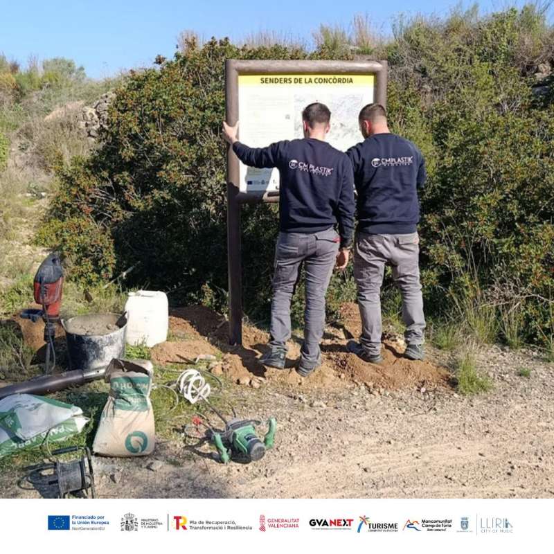 Treballs de recuperaci� tur�stica despr�s de la dana a Ll�ria. EPDA