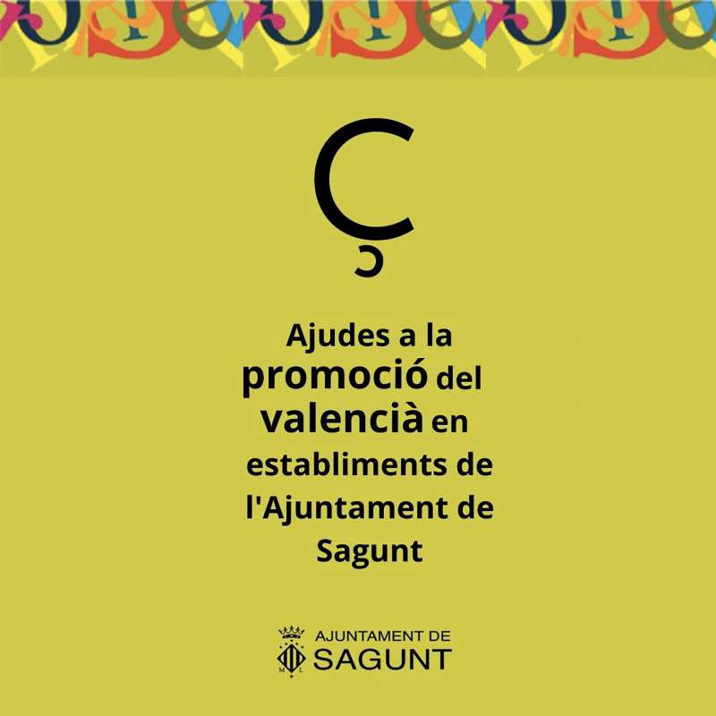 Cartell dajudes a la Promoci del Valenci  Foto: Ajuntament de Sagunt