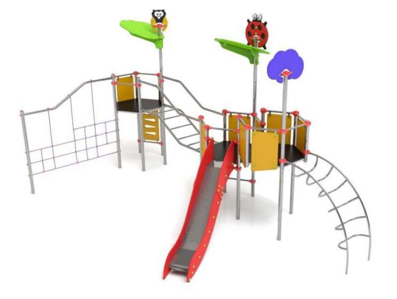 La zona de juegos que se instalar en la plaza. EPDA
