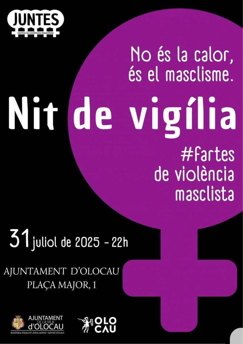 Cartell de la Nit de viglia Olocau. EPDA