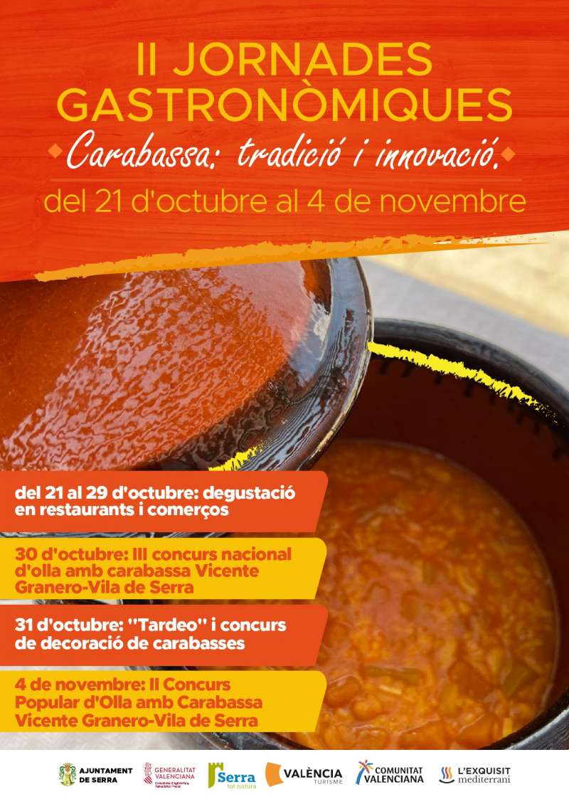 Cartell de les II Jornades gastronòmiques de la carabassa de Serra. /EPDA