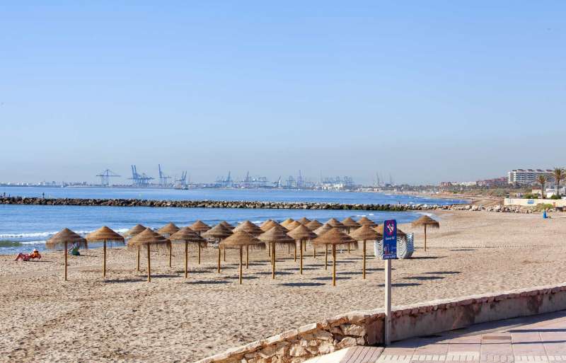 Una de las playas de Alboraya. EPDA