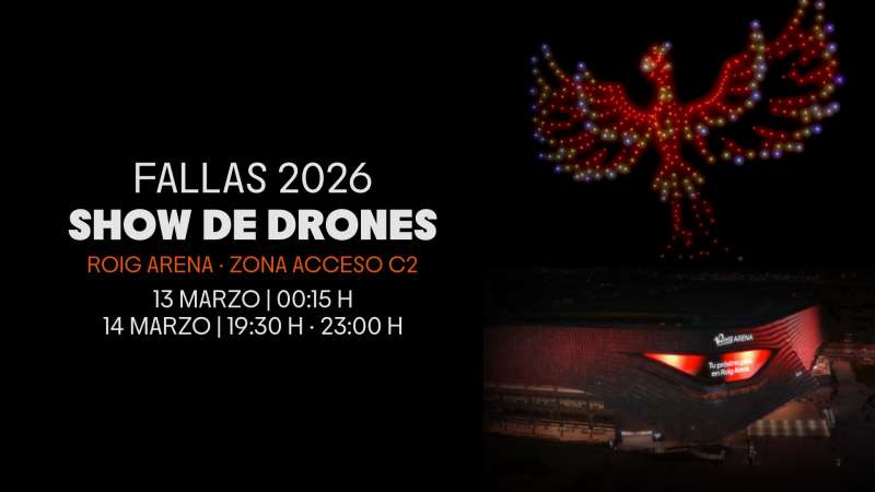 Espect�culo de drones del Roig Arena.  EPDA