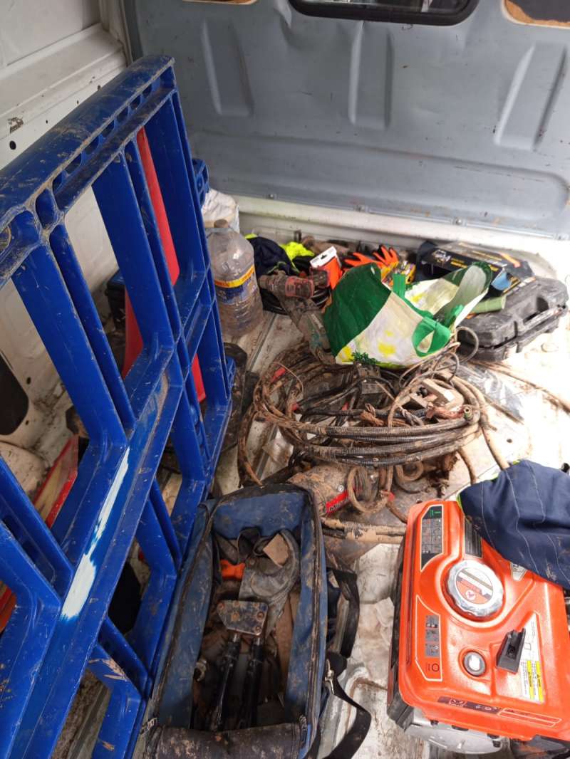 Muestra del material robado.EPDA