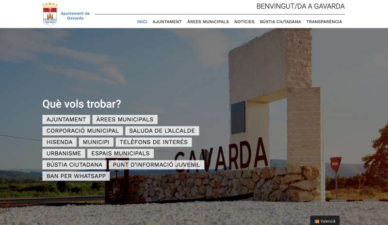 Página web Gavarda./Ajuntament Gavarda