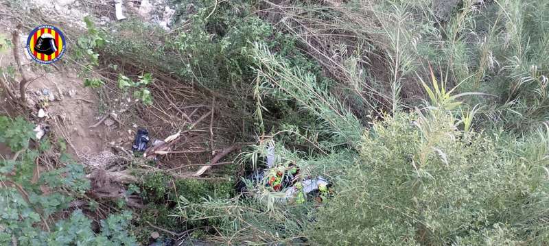 Lugar donde cay� el coche. EPDA