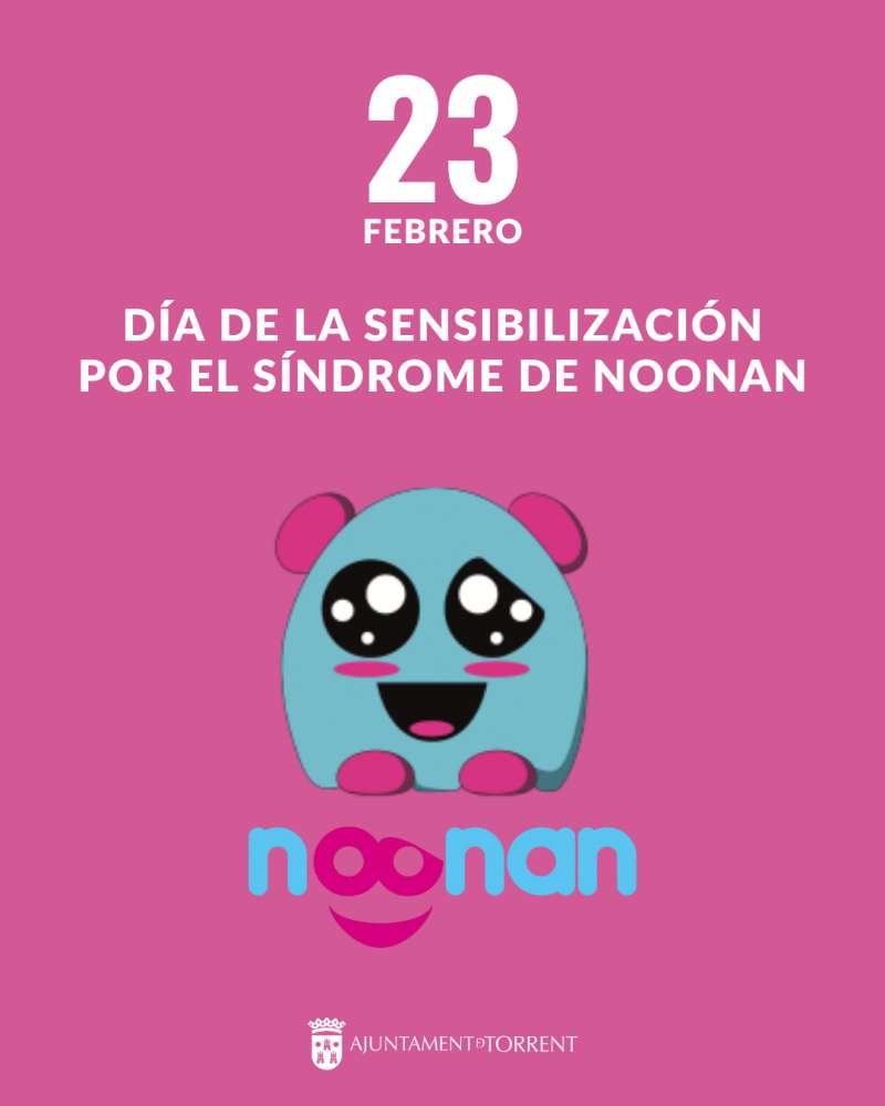 Cartel por la celebración del Día Internacional del Síndrome de Noonan en Torrent. / EPDA