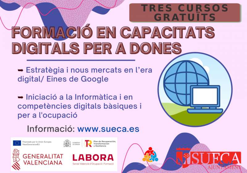 Cartell del programa de formaciÃ³ digital per a dones desocupades./EPDA