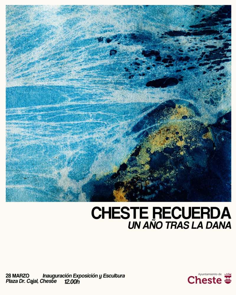 Cartel del homenaje Cheste recuerda un a�o tras la dana.  EPDA