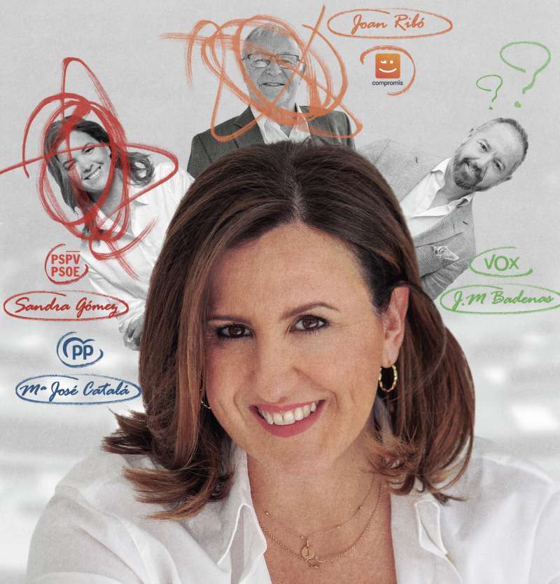 La alcaldesa, M Jos Catal, es la nica lder que sobrevive al cumplirse un bienio intenso desde las pasadas elecciones. JAIME SORIANO