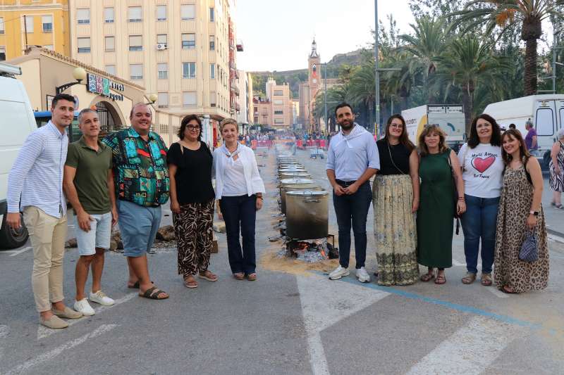 Autoritats locals i autonmiques en les Olles de Sagunt este dimarts.  Foto: Aj. Sagunt