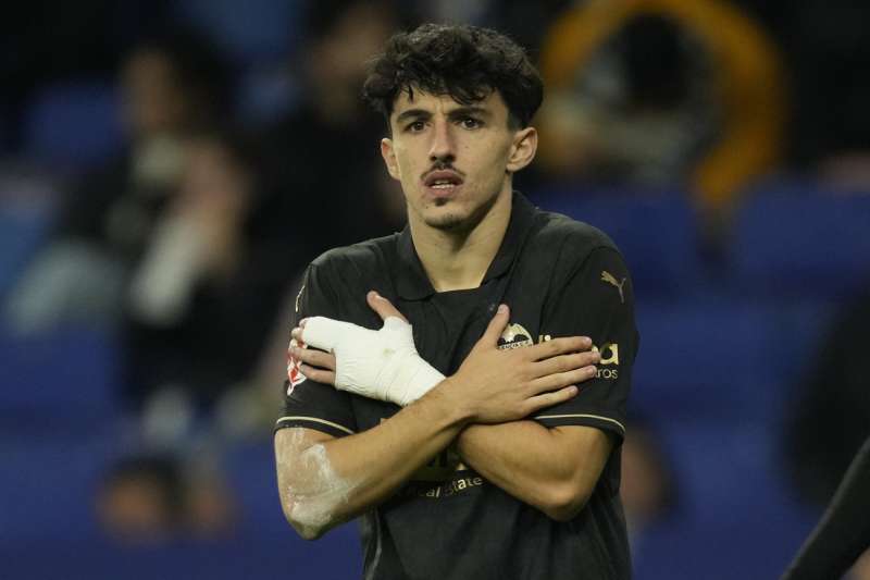 El delantero del Valencia Diego Lpez celebra tras marcar ante el Espanyol. EFEArchivo
