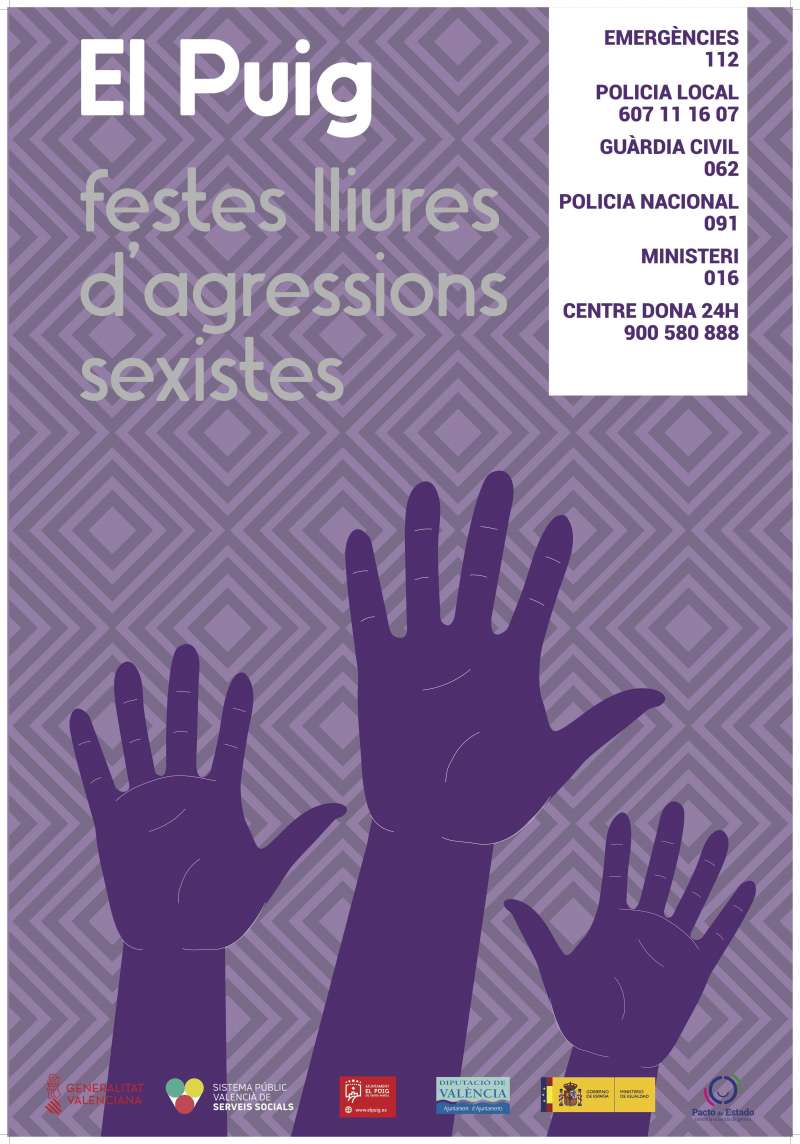Cartel de El Puig libre de agresiones sexistas. /EPDA