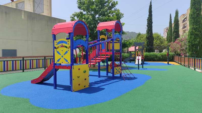 El parc infantil remodelat.  Foto: Aj. Faura