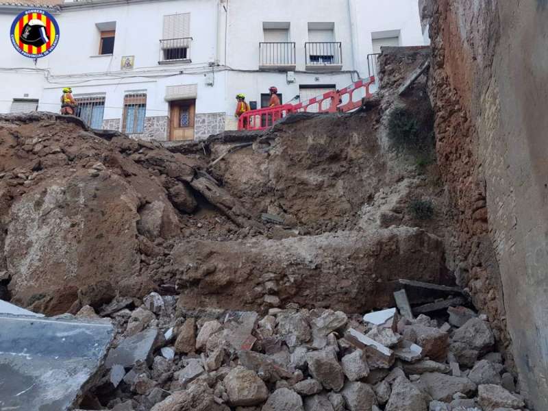 Imagen de la zona afectada compartida por el Consorcio de Bomberos de Valencia. /EFE
