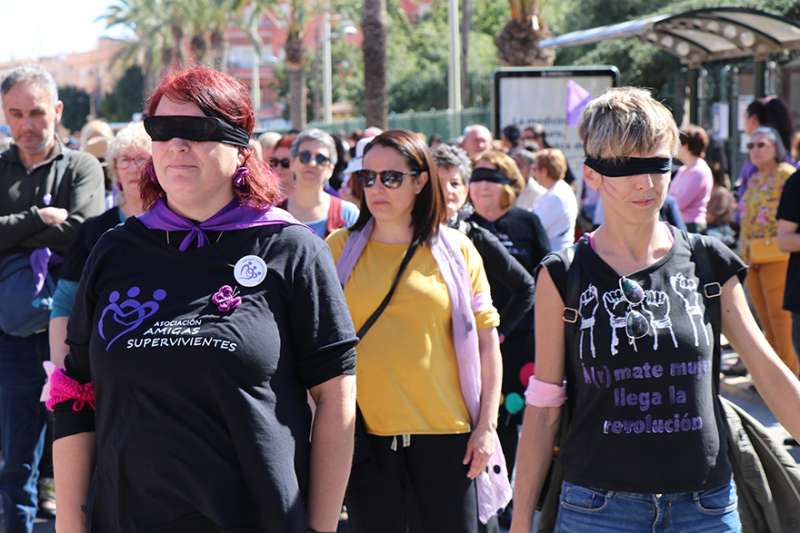 Una protesta feminista en el Port de Sagunt en una imagen de archivo.  EPDA